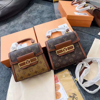 Túi Lv nữ cầm tay da thật fullbox cao cấp màu nâu , Túi Lv Top Handle đeo chéo nữ hoạ tiết đẹp xuất sắc Putin Shop