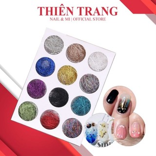 Sét sợi kim tuyến ẩn - Combo 12 hủ sợi kim tuyến siêu đẹp trang trí móng lấp lánh