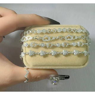 lắc tay bạc ta dày dặn cho nữ phối họa tiết nhẹ nhàng nhưng rất xinh lắc tay dài 16cm chưa tính tua chờ  chỉnh sz