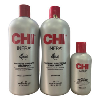 Bộ dưỡng tóc CHI Infra cho tóc khô và hư tổn 946mlx2 + 177ml