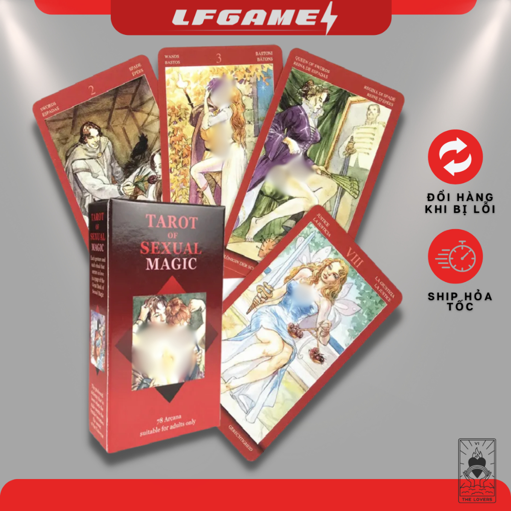 Bộ bài Tarot of SEXUAL MAGIC bói bài tarot oracle [MUA 2 BỘ BẤT KÌ TẶNG ĐÁ THANH TẨY]