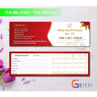 200C THẺ LIỆU TRÌNH SPA - THẺ DỊCH VỤ - THẺ KHÁCH HÀNG - GICHI Disign & Printing
