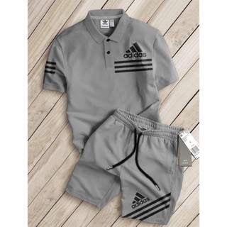 Bộ Thể Thao Cộc tay Nam Cổ Bẻ Logo ADl.DAS Mùa Hè Thoáng Khí Siêu Thấm Hút, Chất Liệu Cotton Khô Mềm Mịn Thoáng Khí
