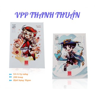 Vở khổ class học sinh a5 200 trang 4 ô ly vuông - cosplay hồng hà 0454.