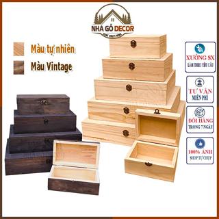 ( GIÁ XƯỞNG ) Hộp Gỗ Có Khóa Cao 6cm Nhiều Size NHAGODECOR. Hộp Gỗ Thiết Kế Sang Trọng, Tinh Tế Dùng Đựng Quà Tặng