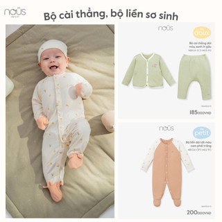 Bộ cài thẳng, bộ liền sơ sinh Nous - họa tiết dễ thương, chất liệu mềm mịn