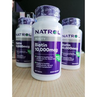 [ MẪU MỚI] Natrol Biotin 10000 Mcg Hỗ Trợ Mọc Tóc, Giúp Móng Khỏe