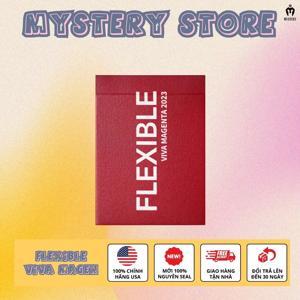 Bộ bài USA CAO CẤP CHÍNH HÃNG - FLEXIBLE VIVA MAGENTA  - 10TH ANNIVERSARY - Bài Mỹ - Bài ảo thuật (M