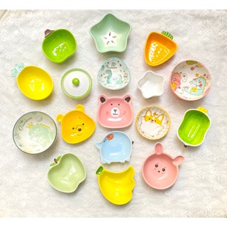 Bát ăn dặm cho bé chất liệu gốm sứ, Chén ăn dặm từ 5 tháng tuổi, tô ăn dặm dung tích 30-180ml, ăn dặm kiểu Nhật, BLW