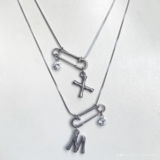 VÒNG CỔ SAFETY PIN NECKLACE TWINKLE VERSION THÉP KHÔNG GỈ STEEL MOONFIRE