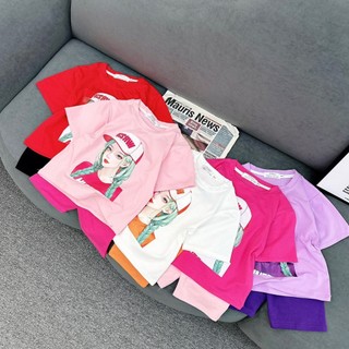S30 - Bộ quần áo bé gái chất vải cotton họa tiết ngộ nghĩnh cho bé 12- 33kg