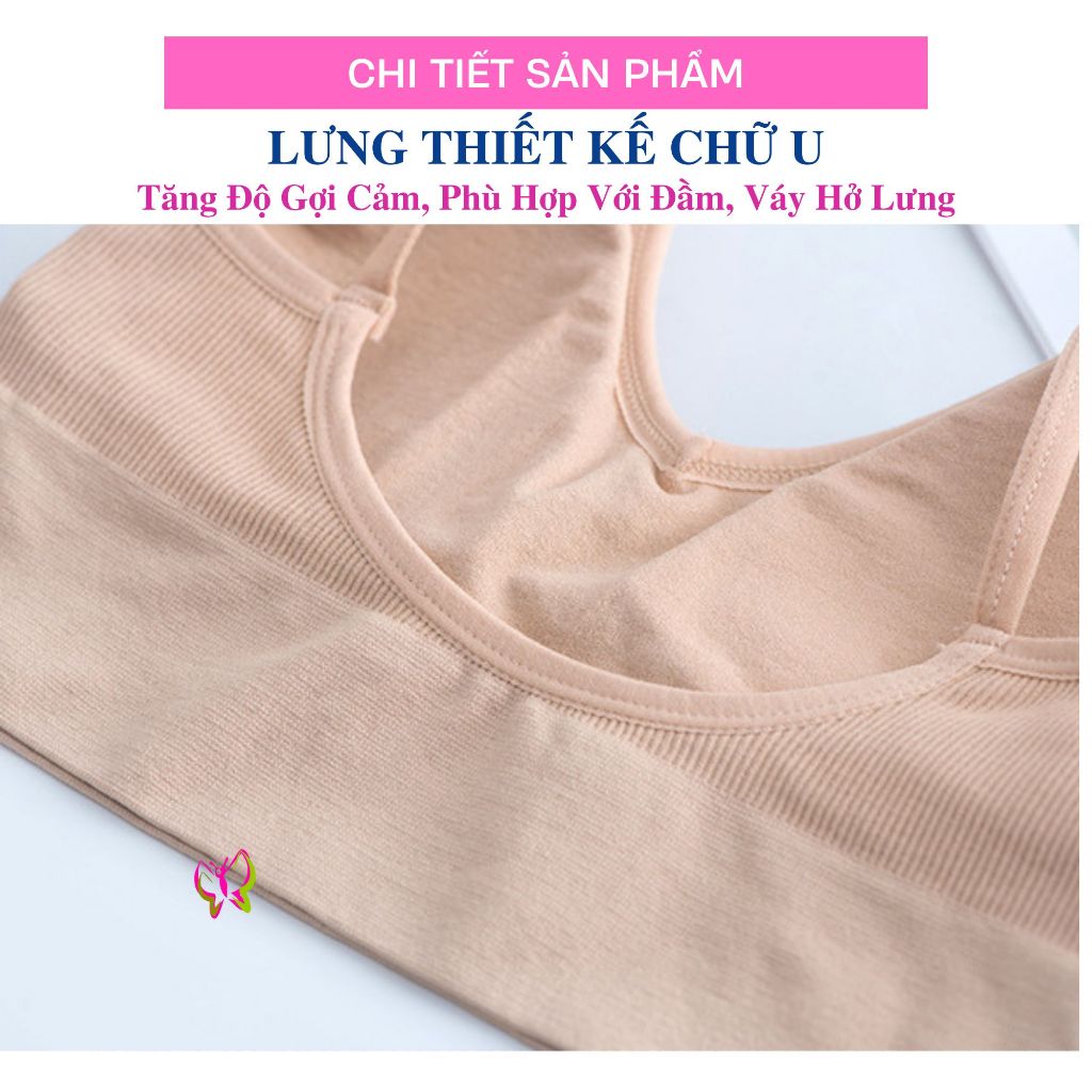 Áo bra nữ hai dây hở sâu phần lưng, thiết kế đơn giản, trẻ trung, dễ phối đồ, phù hợp dưới 60kg  Anna Shop