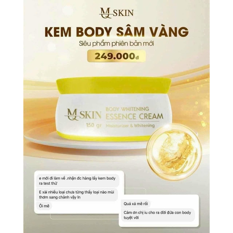 [Bộ] Combo Body sâm vàng mq skin (không thẻ cào)