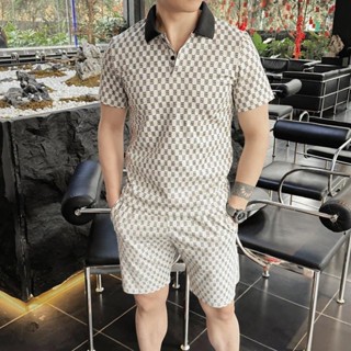   SÉT BỘ   Bộ Thể Thao Nam chất Cotton chéo co dãn 4 chiều họa tiết  BC 