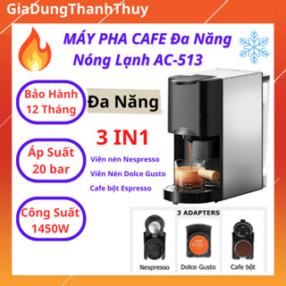 Máy Pha Cà Phê Viên Nén, Pha Cafe Đa Năng 3 Trong 1 ZZUOM AC513F Có Pha Lạnh Cold Brew