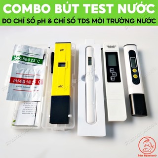COMBO Bút Đo pH & TDS New [2 cây] | Bộ Bút Đo Kiểm Tra Chất Lượng Nước Uống, Thuỷ Canh, Bể Cá Cảnh, Thuỷ Sinh