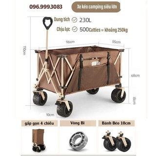 Xe kéo dã ngoại gấp gọn hàng chính hãng Tanxianzhe