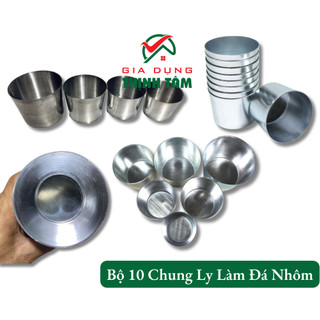 [THỊNH TÂM] Bộ 10 Chung Ly Làm Đá Nhôm Cao Cấp đủ kích thước
