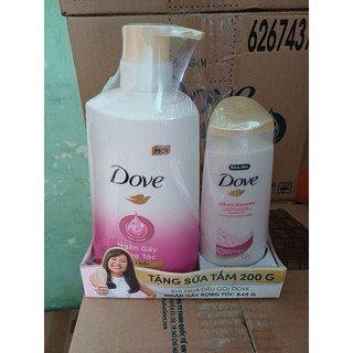 Dầu gội Dove ngăn gãy rụng tóc 640g tặng khăn hoặc gội hoặc xả 140g tuỳ đợt nhập hàng
