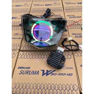 Combo đèn suruma và sạc độ HCE lên bi cầu 3.0 E11+ đổi màu qua app cho wave 50/100/110cc