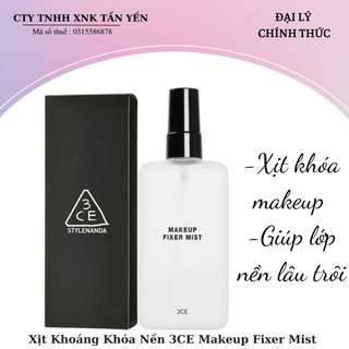 Xịt khóa nền 3ce makeup fixer mist 100ml - không nhũ