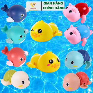 Đồ chơi nhà tắm, thú bơi vặn day cót,phòng tắm bơi cho vịt, cá, rùa,... bơi lội trong nước Anan