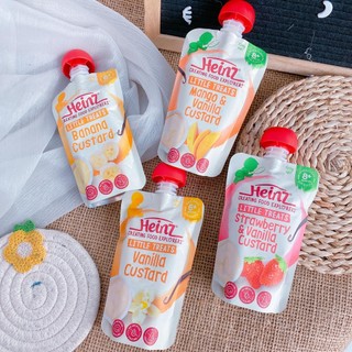 Váng sữa Heinz Custard, váng sữa hoa quả, hoa quả nghiền Heinz Úc cho bé từ 6 tháng gói 120g