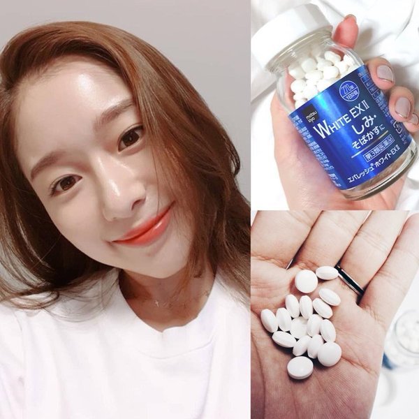 Viên uống trắng da , nám white ex II 180v