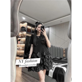 Đầm suông babydoll bèo tầng thiết kế thời trang tinh tế duyên dáng trẻ trung xinh xắn