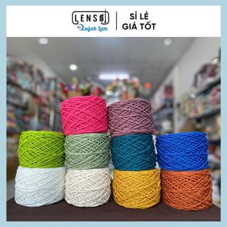 Sợi dệt Macrame 3mm cuộn 500gr dùng cho đan, móc túi handmade