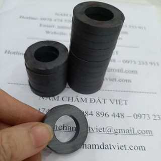 Nam châm Ferrite 32x5 lỗ 18mm đen làm thí nghiệm cho học sinh sinh viên làm máy phát