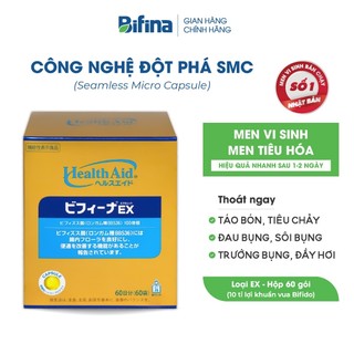 Men vi sinh Bifina Nhật Bản - Cho người rối loạn tiêu hóa, tiêu chảy - Loại EX, R, S 60 gói