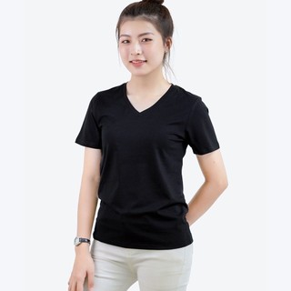 Áo Phông Nữ Basic cổ tim tay ngắn