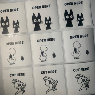 Set 50 Meme nhãn dán hộp, tem dán trang trí túi, thùng carton, túi giấy, ly trà sữa, ly nước, tem niêm phong 5x5cm