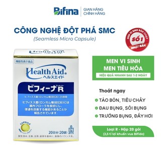 Men vi sinh Bifina Nhật Bản - Loại R 20 gói - Giảm chướng bụng,đầy hơi, ăn uống khó tiêu