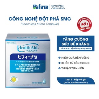 Men vi sinh Bifina Nhật Bản, Loại S 60 gói - Bổ sung lợi khuẩn tăng miễn dịch