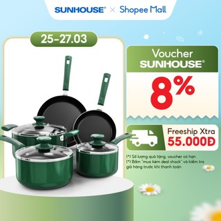 Bộ nồi chảo chống dính sunhouse am1101g