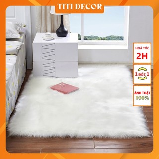 [Size lớn] Thảm Lông Lót Sàn, Thảm Lông Trải Sàn Khổ 1m6, Thảm Lông Trang Trí Phòng Ngủ, Vải Lông Trang Trí - TiTi Decor