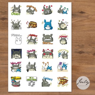 Bộ stickers khổ a4 - totoro