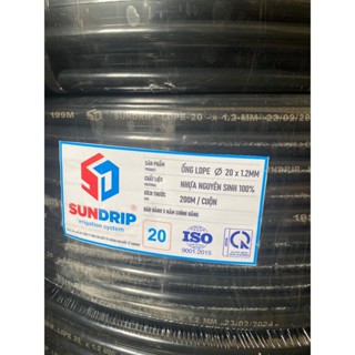 Cuộn 200m ống LDPE 20X1.2mm SUNDRIP, cuộn 200 mét ống ldpe 20, cuộn 200m ống 20