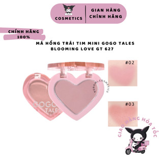 [GOGO TALES] Phấn Má Hồng Trái Tim Mini GOGO TALES Blooming Love KUROMI Flower Ripple Powder Blusher (GT627)