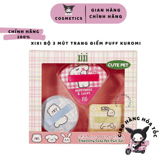 Xixi Bộ 3 Mút Trang Điểm Puff KUROMI Tán Nền Bông Mềm Mại Loại Dày Đẹp Cọ Trang Điểm Dụng cụ làm đẹp Makeup
