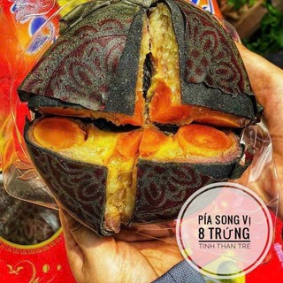 Bánh pía song vị tinh than tre 8 trứng - 500g - 550g