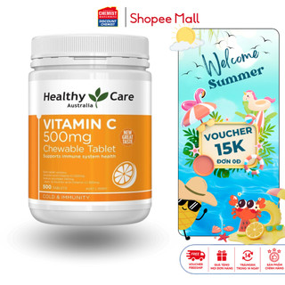 Vitamin C 500mg Healthy Care giúp tăng cường đề kháng, hỗ trợ sức khỏe và làm sáng da 500 viên của Úc