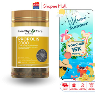 Keo ong Healthy Care Propolis viên uống giúp tăng cường hệ miễn dịch 200 viên
