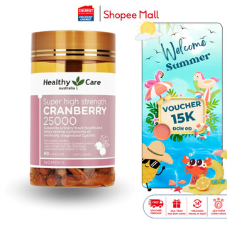 Viên uống hỗ trợ sức khỏe thận và đường tiết niệu Cranberry Healthy Care 90 viên Úc