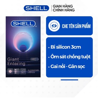 Bao cao su Shell Giant Entering gân nổi, bi tăng 3cm - Hộp 10 cái | SHELL CHÍNH HÃNG