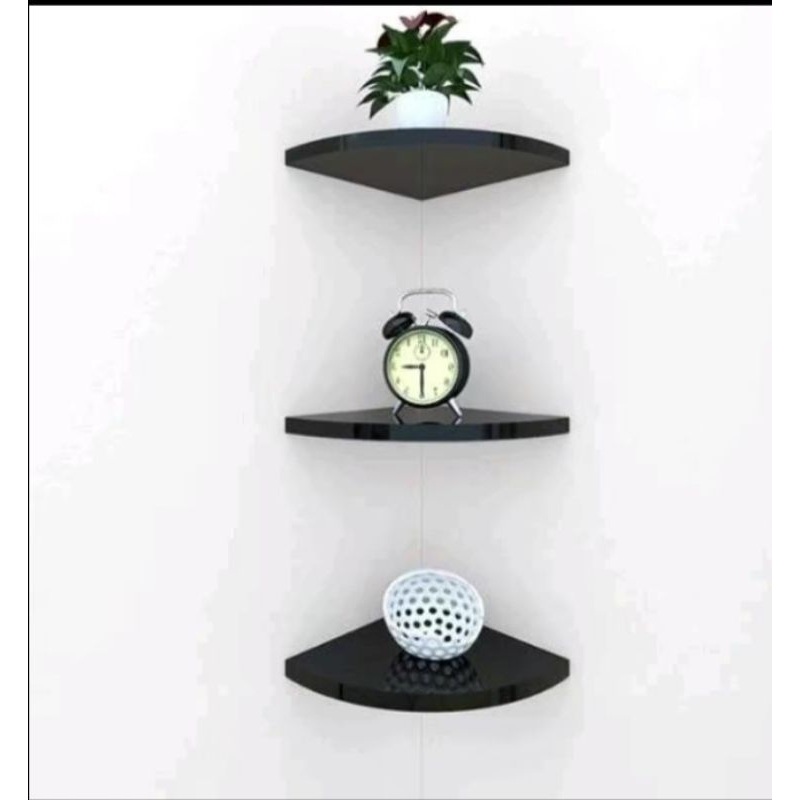 Bộ kệ gỗ góc tường tam giác bo tròn Decor Đựng Sách Kệ Sách Trưng Bày Decor Phòng Trang Trí Nhà