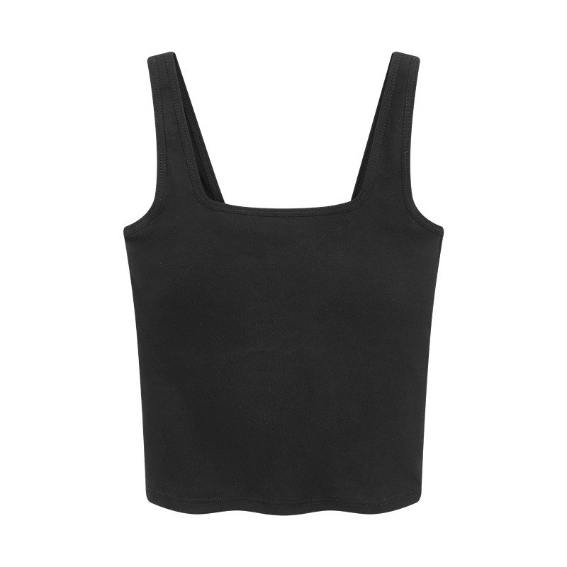 Áo Tankop Trơn Cổ Vuông Dây Bản To, Áo Thun Ba Lỗ Trẻ Trung Năng Động | BigBuy360 - bigbuy360.vn