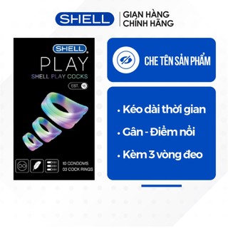 Bao cao su Shell Play Cocks 6 tính năng - Hộp 10 cái | SHELL CHÍNH HÃNG